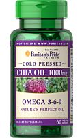 שמן צ'יה בכבישה קרה 1000 מ"ג אומגה 3, 6, 9