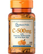 ויטמין סי C 500mg עם ביופלבונואידים ופקעות ורדים