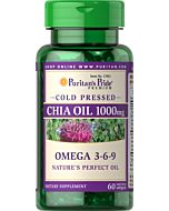 שמן צ'יה בכבישה קרה 1000 מ"ג אומגה 3, 6, 9